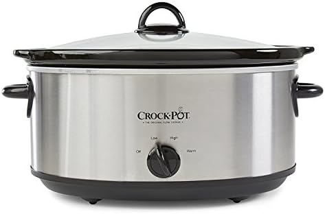 Crock-Pot 7 Quart Oval Manual Slow Cooker – Stainless Steel Choice C195