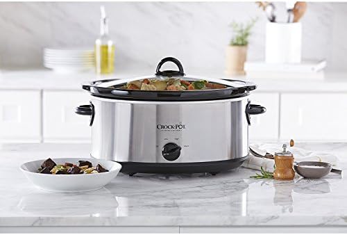 Crock-Pot 7 Quart Oval Manual Slow Cooker – Stainless Steel Choice C195