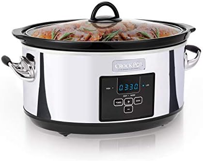 Crock-Pot 7 Quart Programmable Slow Cooker – Polished Platinum Fresh C156