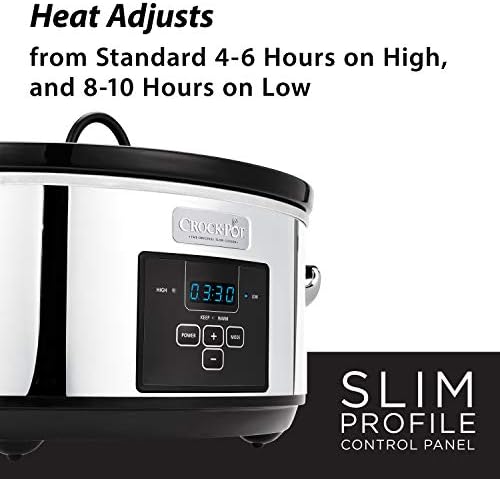 Crock-Pot 7 Quart Programmable Slow Cooker – Polished Platinum Fresh C156