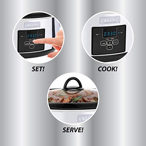 Crock-Pot 7 Quart Programmable Slow Cooker – Polished Platinum Fresh C156