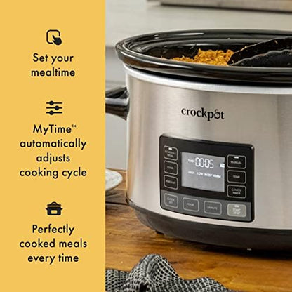 Crock-Pot 7 Quart Portable Programmable Slow Cooker with Timer Classic C154