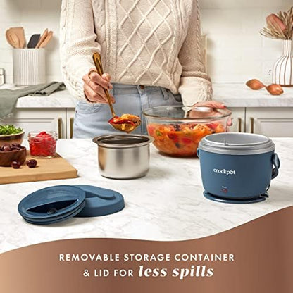 Crock-Pot Electric Lunch Box Food Warmer 20oz – Faded Blue Reserve C141