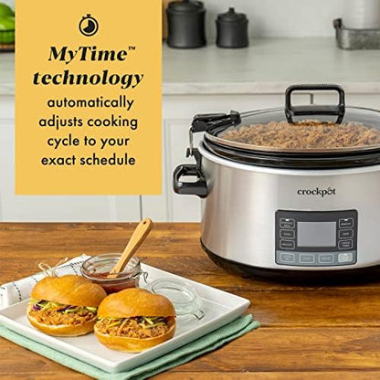Crock-Pot 7 Quart Portable Programmable Slow Cooker with Timer Classic C154