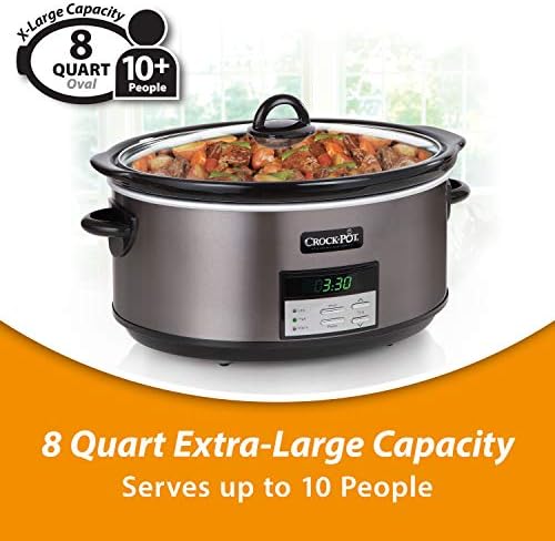 Crock-Pot 8 Quart Programmable Slow Cooker with Auto Warm Prime C192