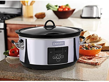 Crock-Pot 7 Quart Programmable Slow Cooker – Polished Platinum Fresh C156