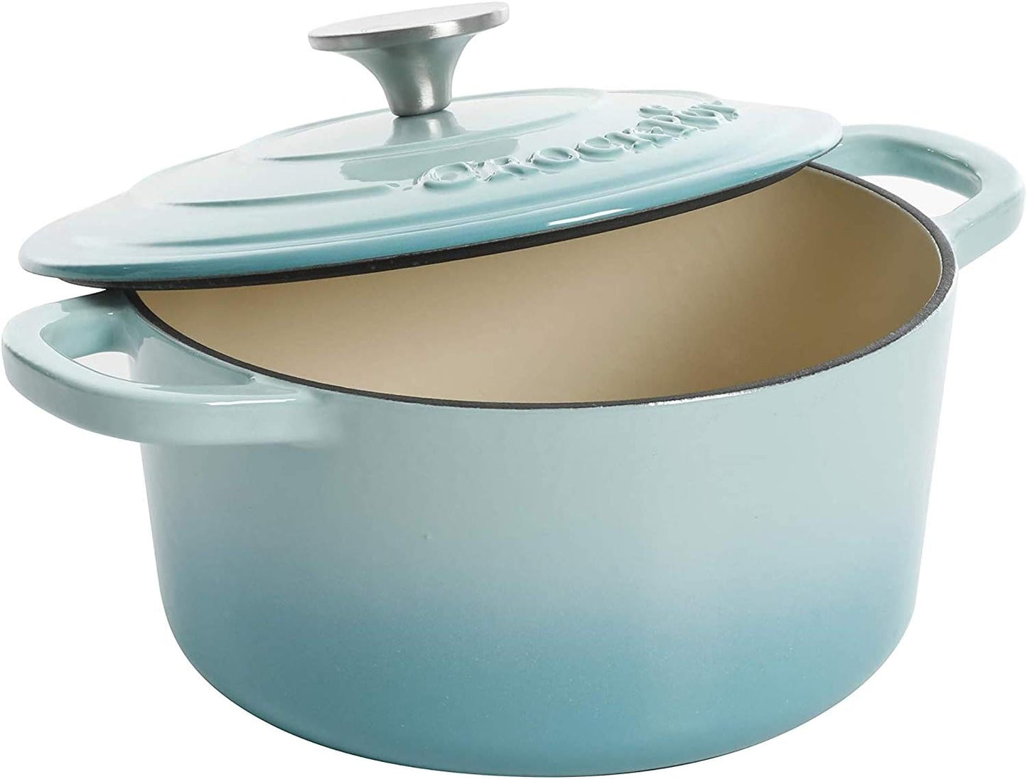 Crock-Pot 3 Quart Enameled Cast Iron Dutch Oven – Aqua Reserve C196