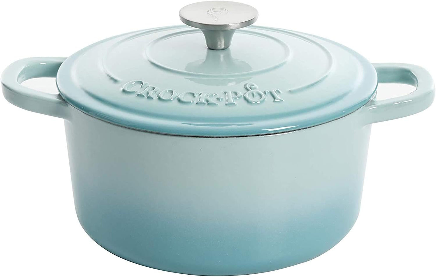 Crock-Pot 3 Quart Enameled Cast Iron Dutch Oven – Aqua Reserve C196