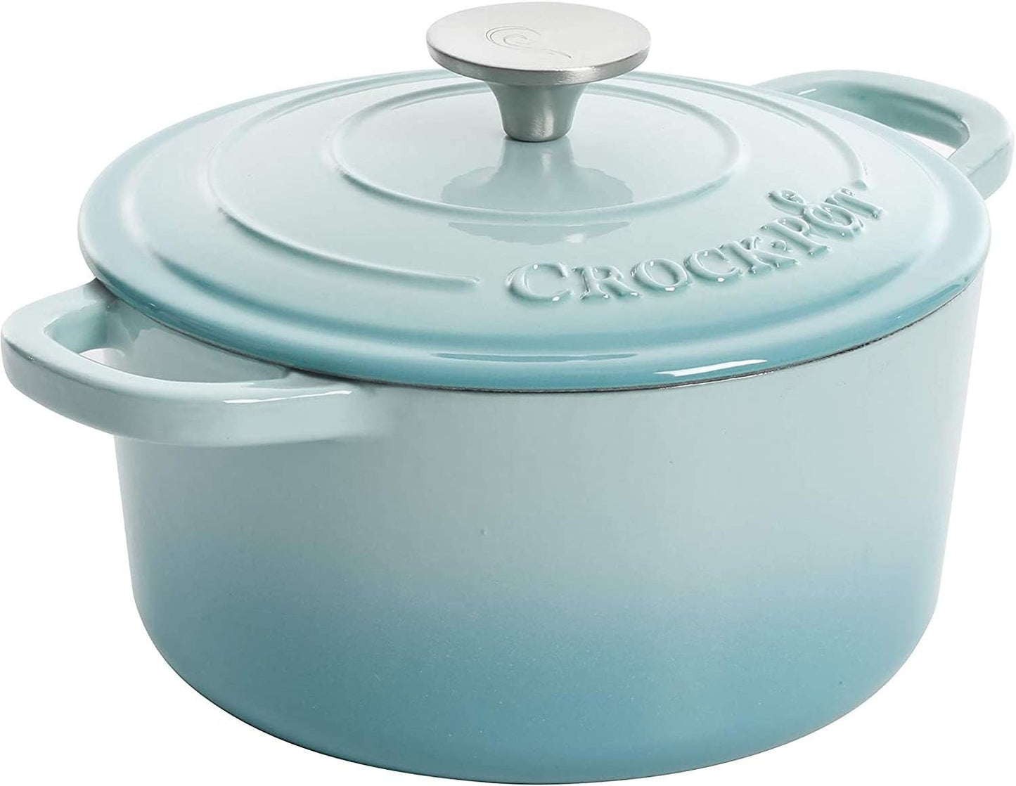 Crock-Pot 3 Quart Enameled Cast Iron Dutch Oven – Aqua Reserve C196